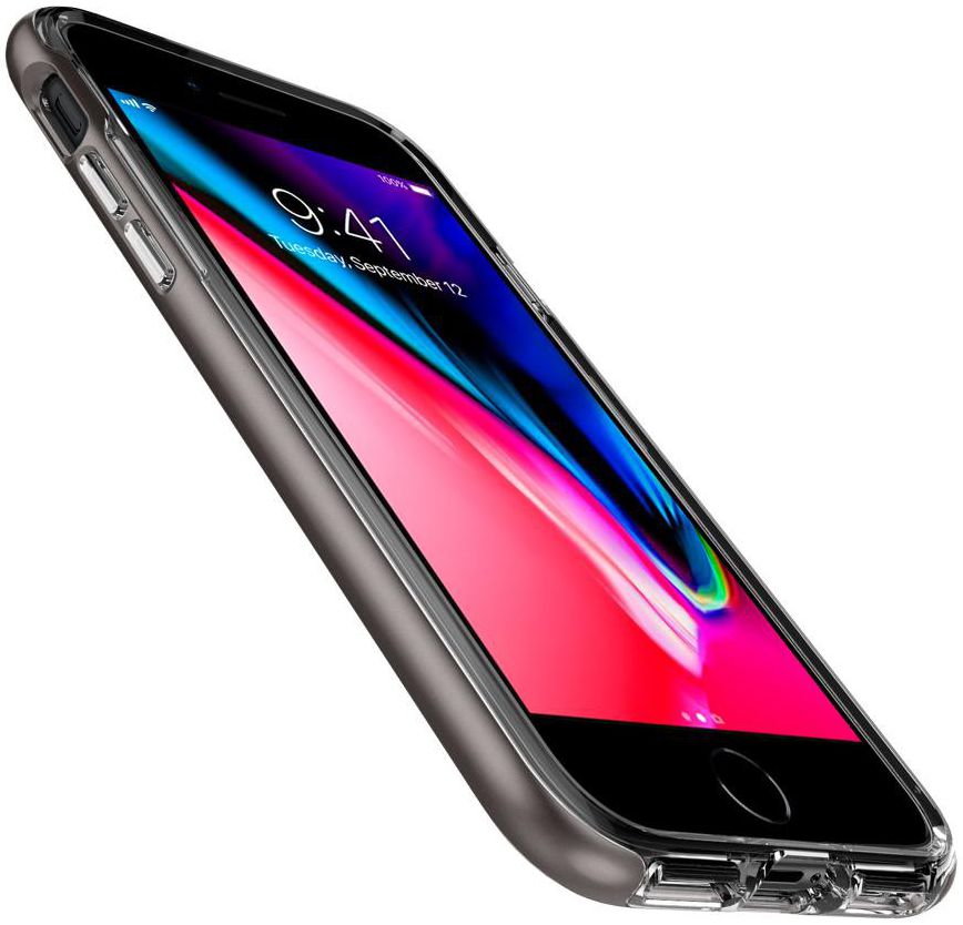 Spigen Neo Hybrid Crystal Second Case iPhone 8 Gunmetal afbeelding 4