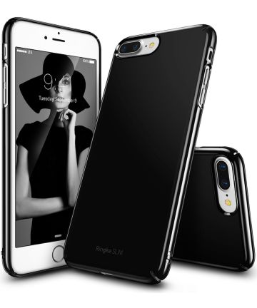 Ringke Slim Apple iPhone 7 Plus / 8 Plus ultra dun hoesje Gloss Black Hoesjes