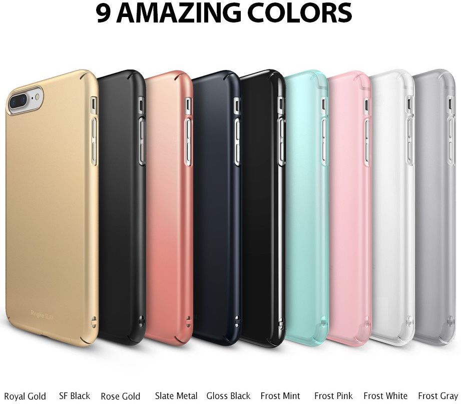Ringke Slim Apple iPhone 7 Plus / 8 Plus ultra dun hoesje Gloss Black afbeelding 5