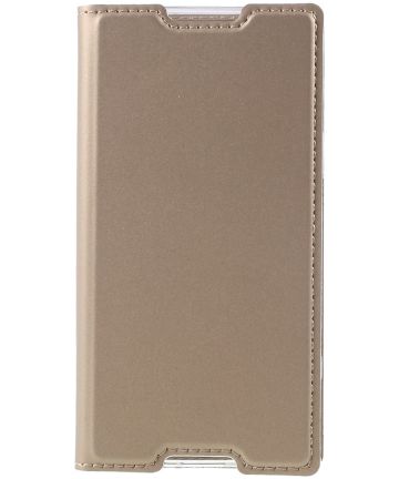 Dux Ducis Sony Xperia XZ1 Compact Premium Bookcase Hoesje Goud Hoesjes