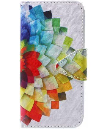 Samsung Galaxy J5 (2017) Portemonnee Hoesje met Print Bloem Hoesjes