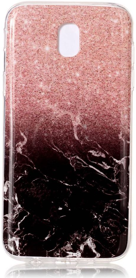 Samsung Galaxy J5 (2017) TPU Hoesje met Marmer Zwart afbeelding 1