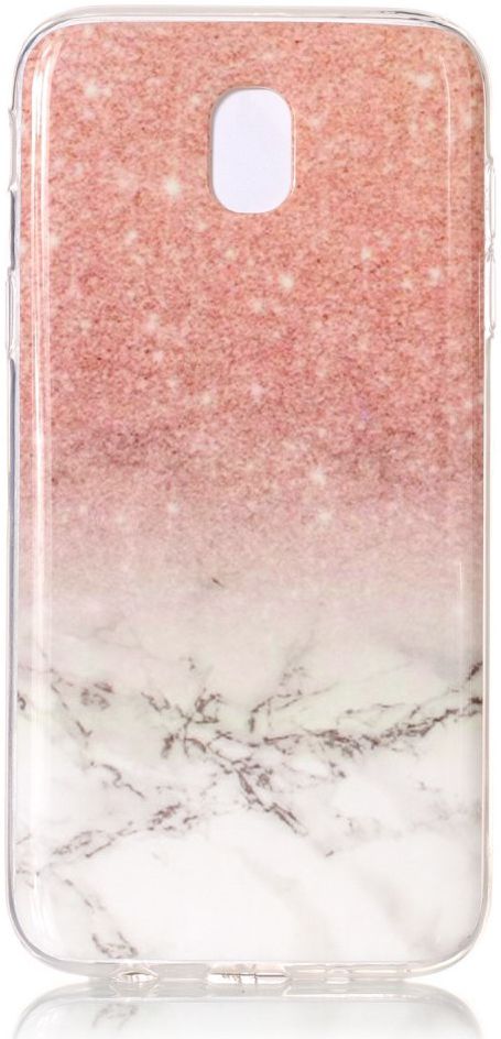 Samsung Galaxy J5 (2017) TPU Hoesje met Marmer Wit afbeelding 1