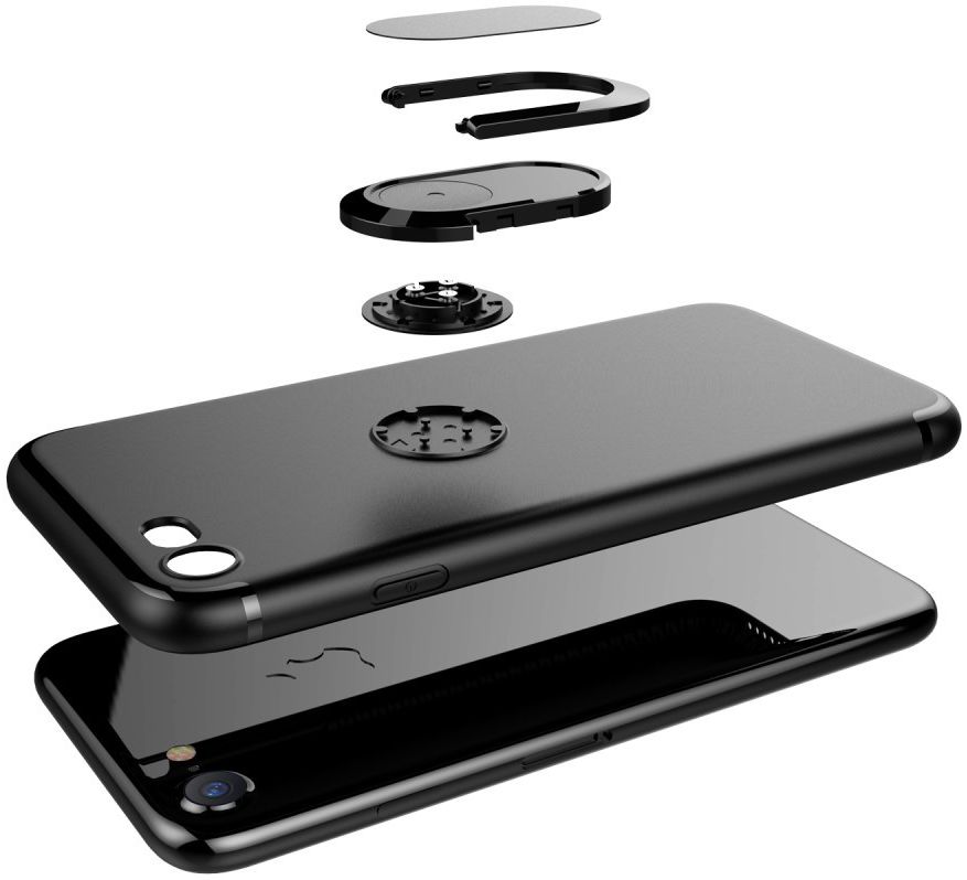 Apple iPhone 7 / 8 Backcover Hoesje met Magneet en Stand Functie Zwart afbeelding 2