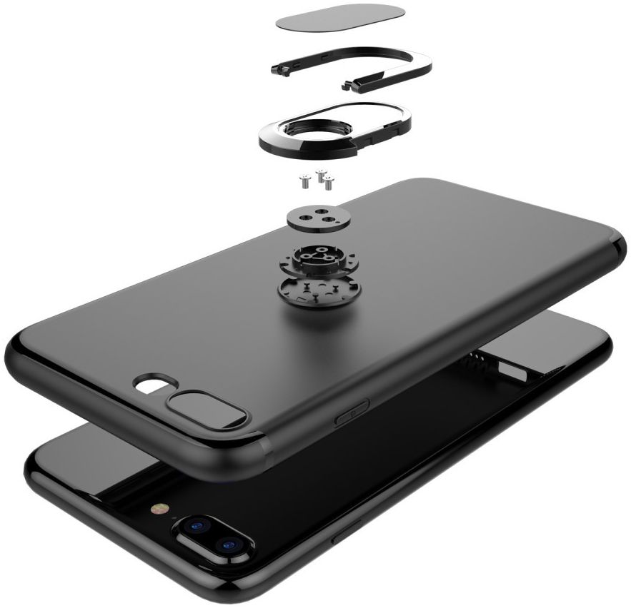 bouwer Tolk verbergen Apple iPhone 7 Plus / 8 Plus Hoesje met Magneet voor Houders Zwart |  GSMpunt.nl