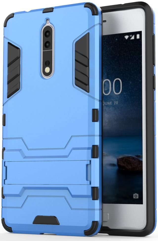 Hybride Nokia 8 Hoesje Blauw afbeelding 1