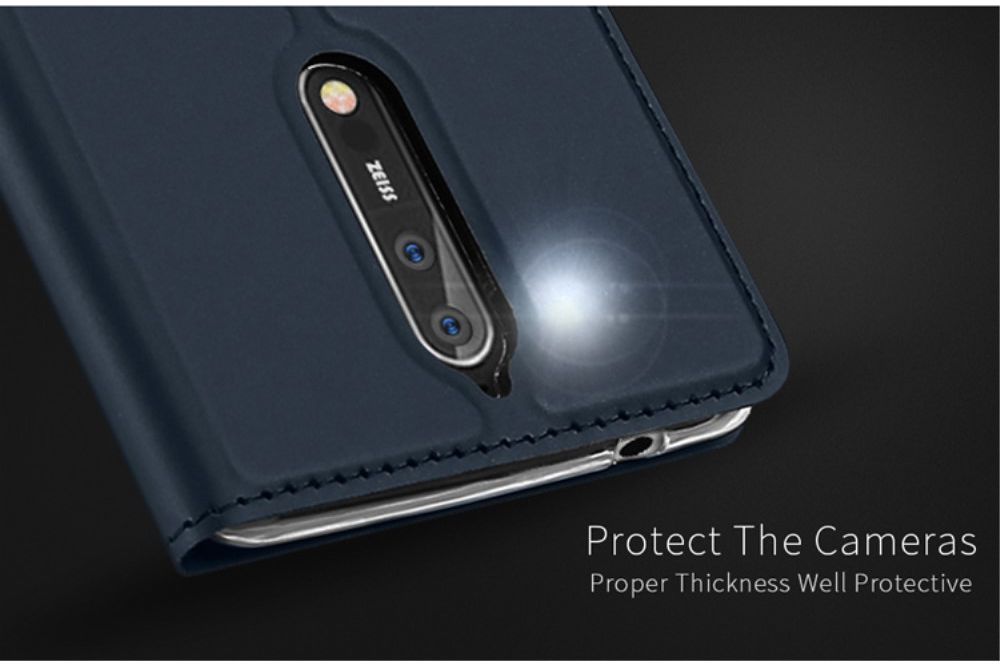 Dux Ducis Nokia 8 Premium Bookcase Hoesje Blauw afbeelding 11