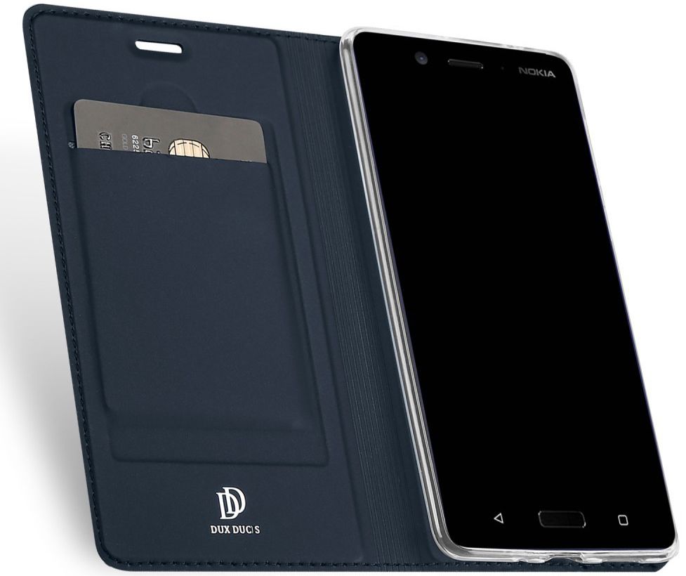 Dux Ducis Nokia 8 Premium Bookcase Hoesje Blauw afbeelding 2