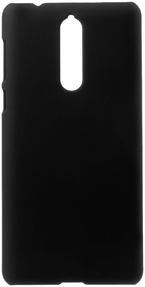 Nokia 8 Rubber Coat Hard Case Zwart afbeelding 1