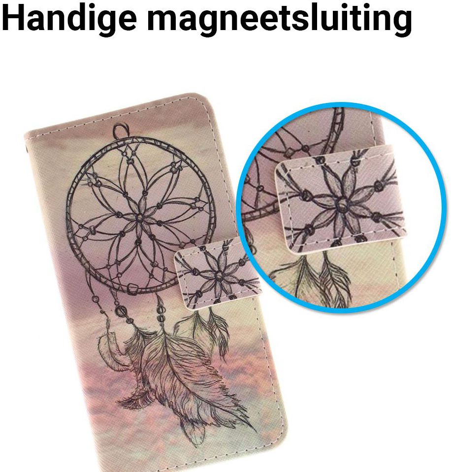 Nokia 8 Portemonnee Hoesje met Print Dromenvanger afbeelding 2
