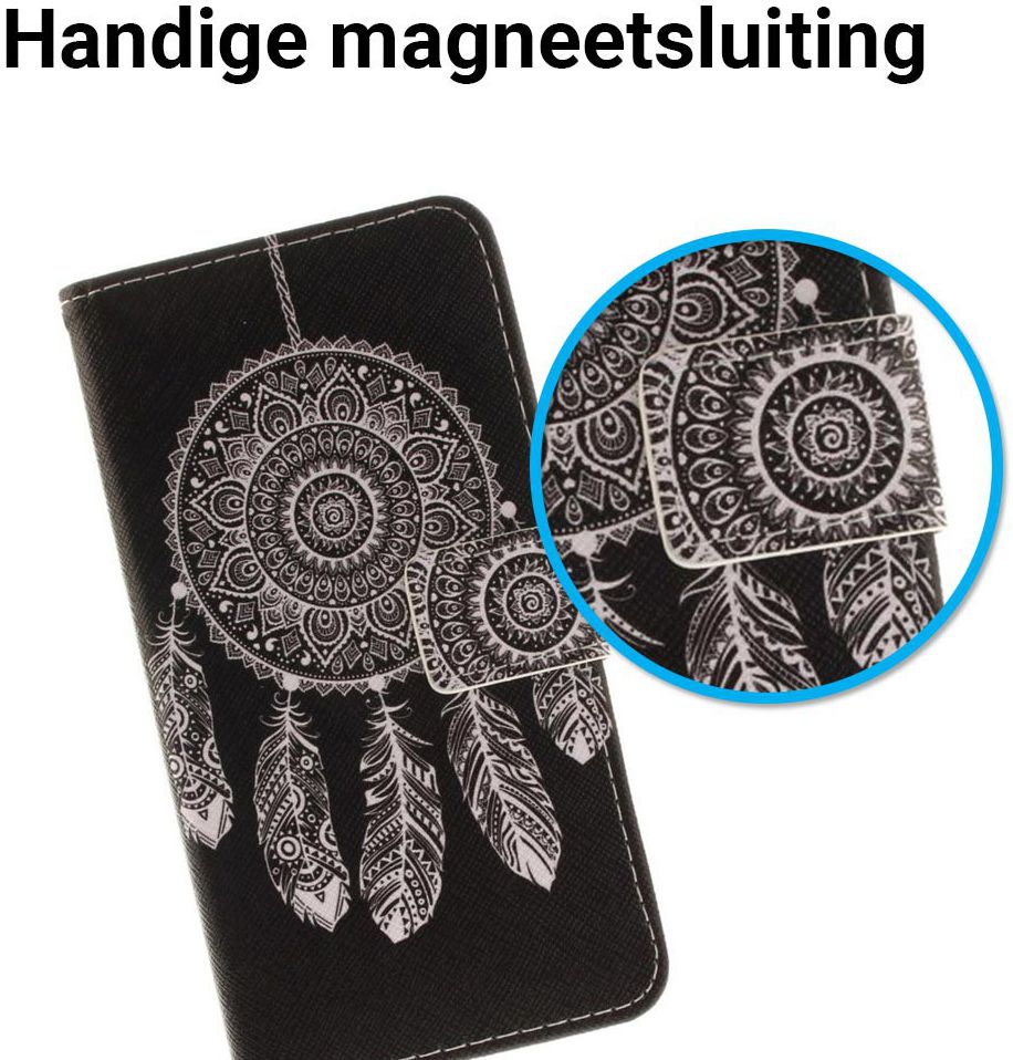 Nokia 8 Portemonnee Hoesje met Print Donkere Dromenvanger afbeelding 4