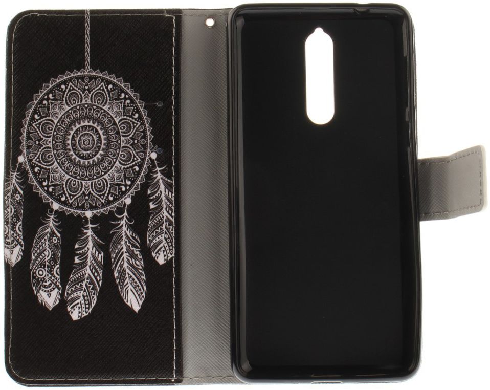 Nokia 8 Portemonnee Hoesje met Print Donkere Dromenvanger afbeelding 14