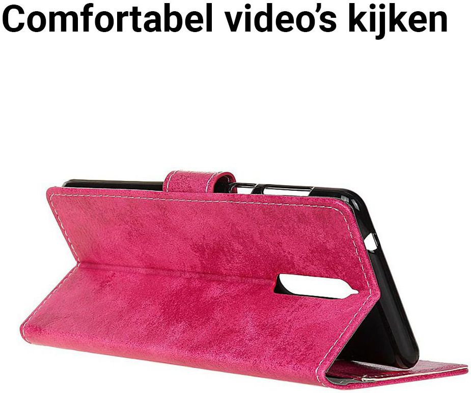 Nokia 8 Vintage Portemonnee Hoesje Roze afbeelding 6