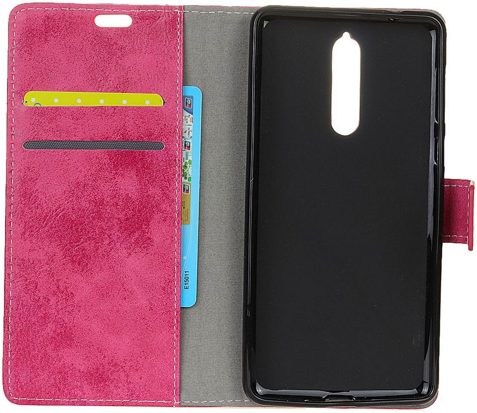 Nokia 8 Vintage Portemonnee Hoesje Roze afbeelding 7