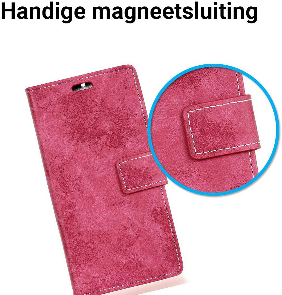 Nokia 8 Vintage Portemonnee Hoesje Roze afbeelding 3