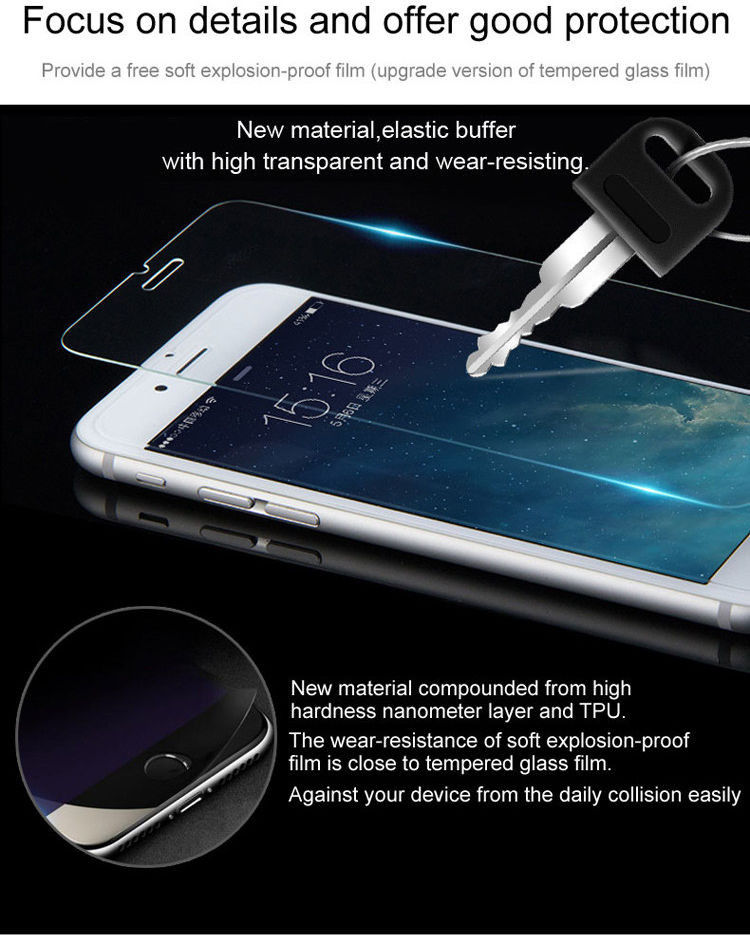 IMAK Nokia 8 Hoesje Flexibel TPU met Screenprotector Metaal Zwart afbeelding 8