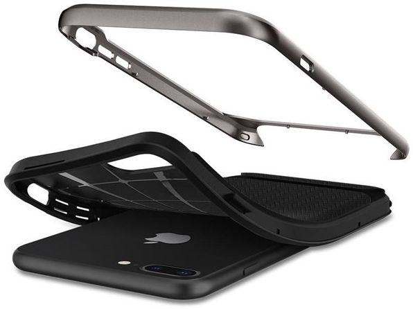 Spigen Neo Hybrid Hoesje Apple iPhone 8 Plus / 7 Plus Gunmetal afbeelding 4