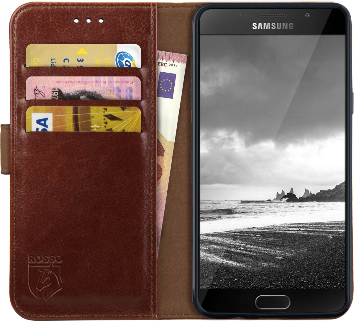 Rosso Element Samsung Galaxy A5 (2016) Hoesje Book Cover Bruin afbeelding 1