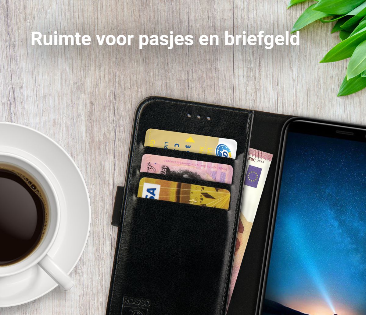 Rosso Element Huawei Mate 10 Lite Hoesje Book Cover Zwart afbeelding 5