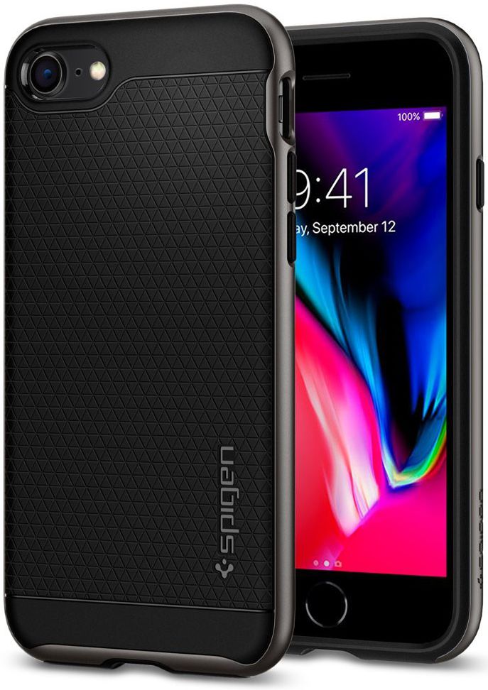 Spigen Neo Hybrid 2 Hoesje Apple iPhone 7 / 8 Gunmetal afbeelding 1