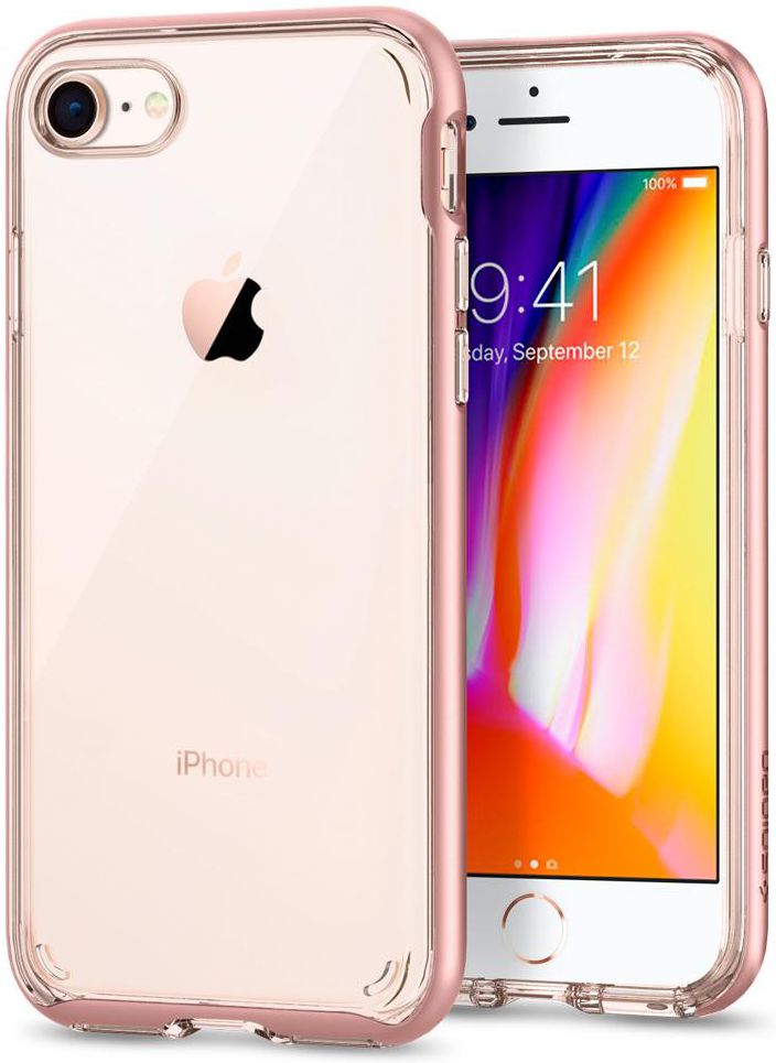 Spigen Neo Hybrid Crystal 2 Case iPhone 7 / 8 Rose Gold afbeelding 1
