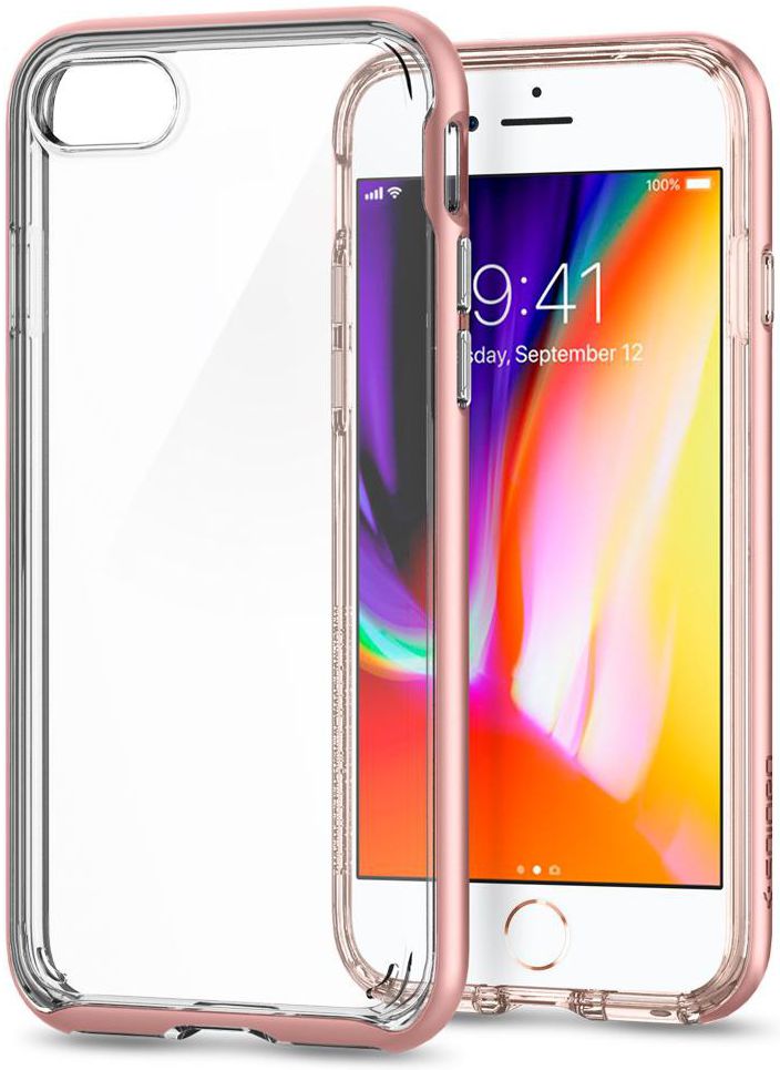Spigen Neo Hybrid Crystal 2 Case iPhone 7 / 8 Rose Gold afbeelding 2