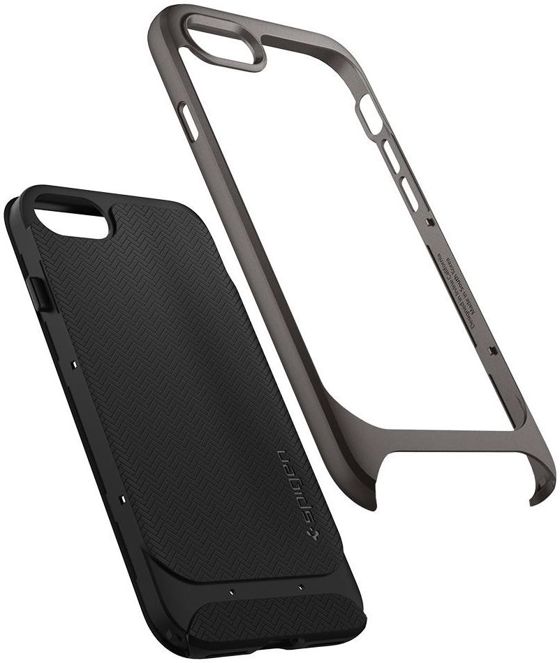 Spigen Neo Hybrid Herringbone iPhone 7 / 8 Hoesje Gunmetal afbeelding 2