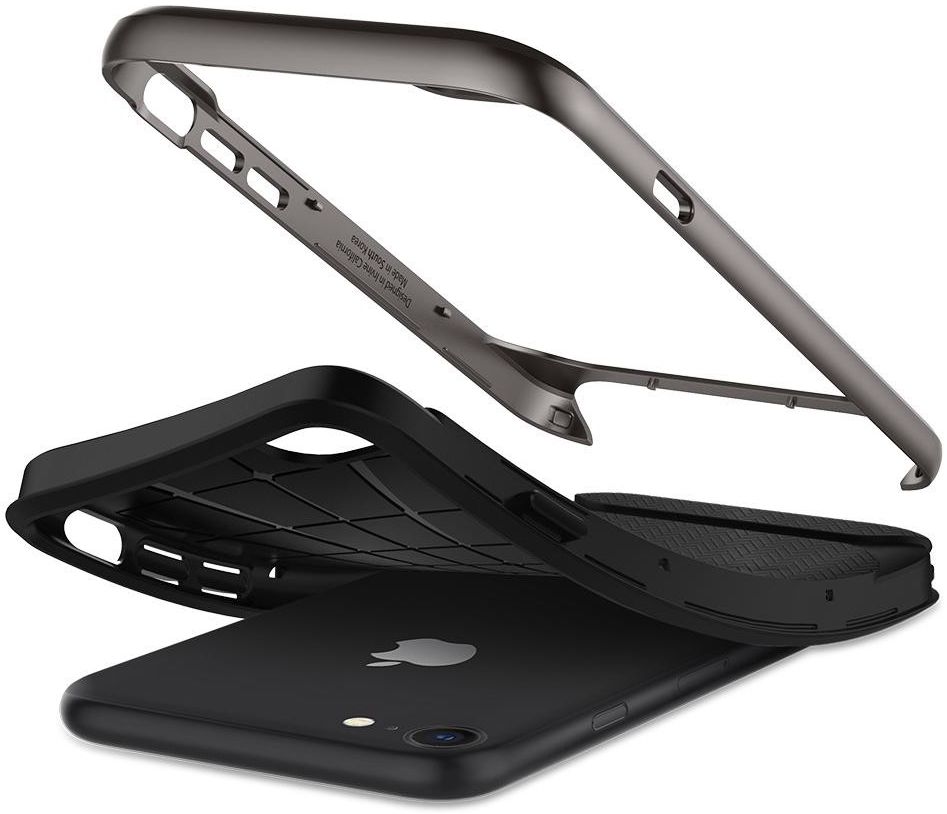Spigen Neo Hybrid Herringbone iPhone 7 / 8 Hoesje Gunmetal afbeelding 4
