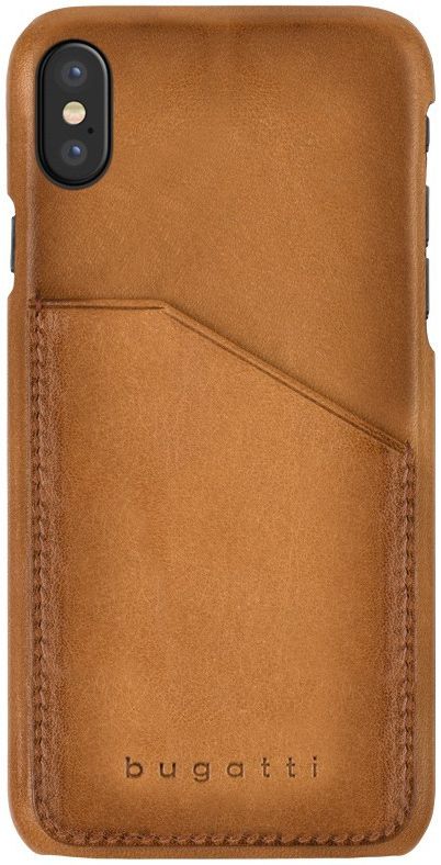 Bugatti Snap case Londra Apple iPhone X Cognac afbeelding 1