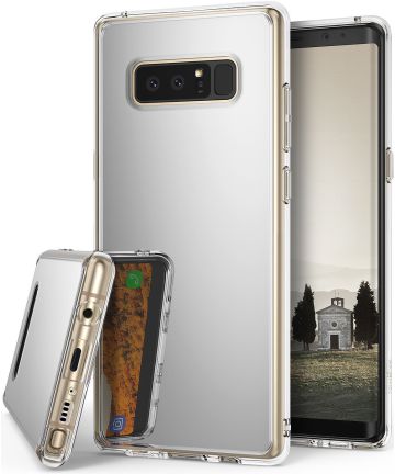 Ringke Fusion Mirror Samsung Galaxy Note 8 Hoesje Zilver Hoesjes