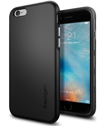 Spigen Thin Fit Hybrid Case Apple iPhone 6 / 6S Zwart Hoesjes