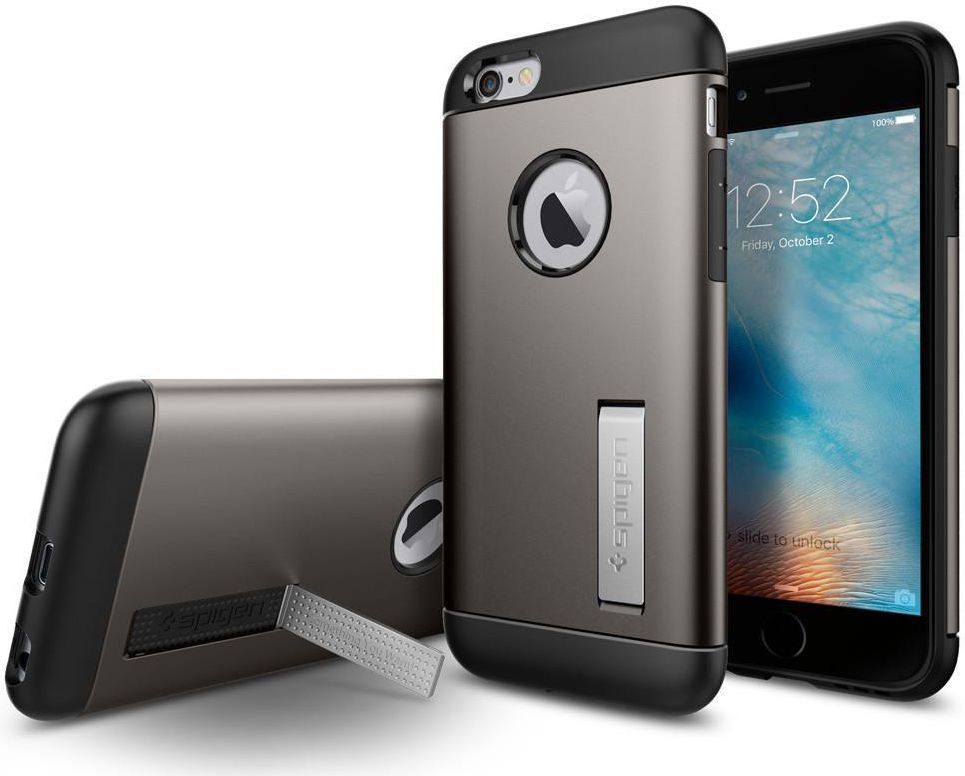 Spigen Slim Armor Hoesje Apple iPhone 6 / 6S Gunmetal afbeelding 1