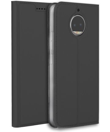 Motorola Moto G5S Plus Portemonnee Hoesje Zwart Hoesjes