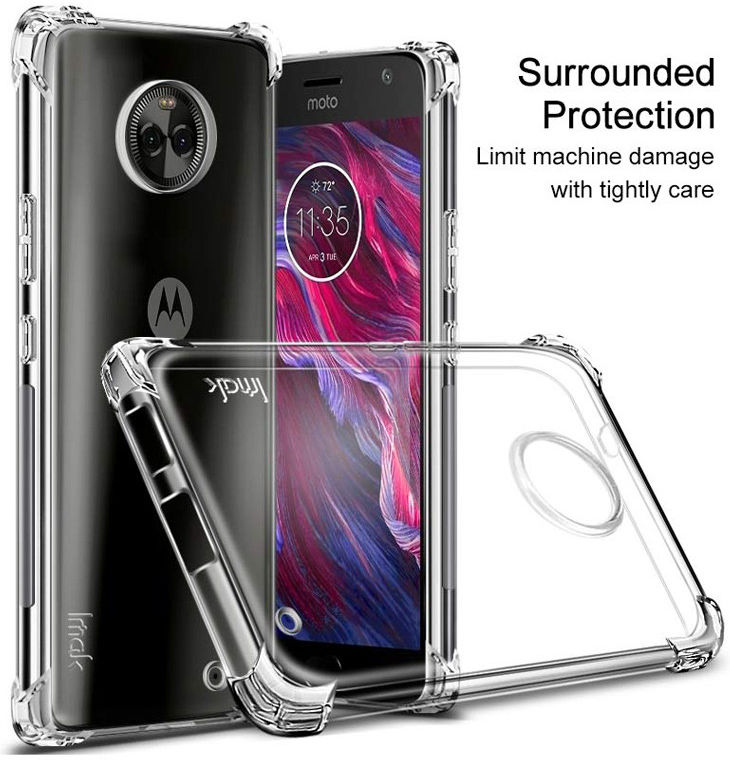 IMAK Motorola Moto X4 Hoesje TPU met Screenprotector Transparant afbeelding 6