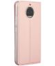 Motorola Moto G5S Plus Portemonnee Hoesje Roze Goud