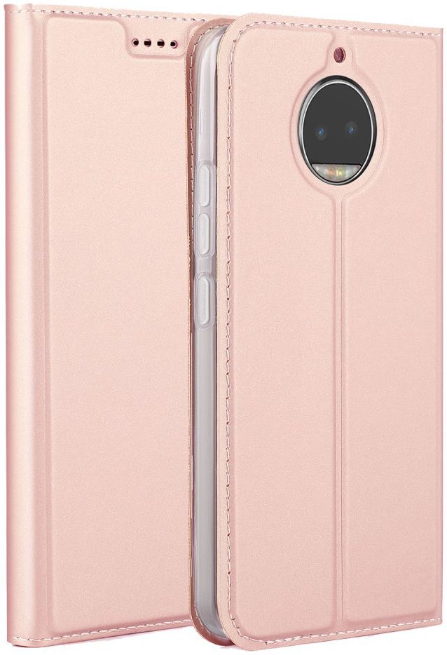 Motorola Moto G5S Plus Portemonnee Hoesje Roze Goud afbeelding 1