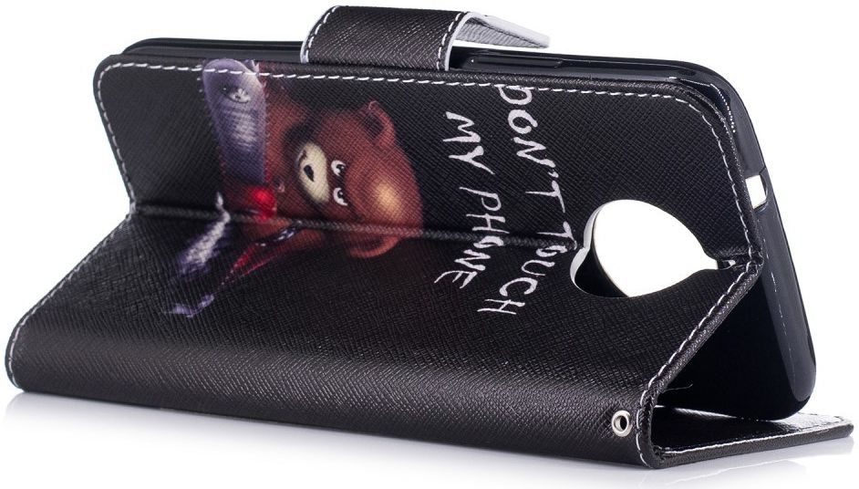 Motorola Moto G5S Plus Portemonnee Hoesje Print Don't Touch My Phone afbeelding 3
