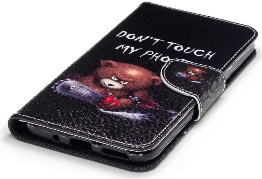Motorola Moto G5S Plus Portemonnee Hoesje Print Don't Touch My Phone afbeelding 6