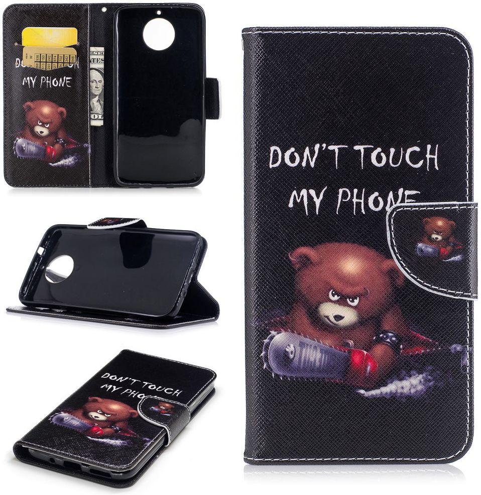 Motorola Moto G5S Plus Portemonnee Hoesje Print Don't Touch My Phone afbeelding 8