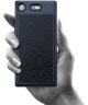 Sony Xperia XZ1 Compact Lederen TPU Hoesje Blauw