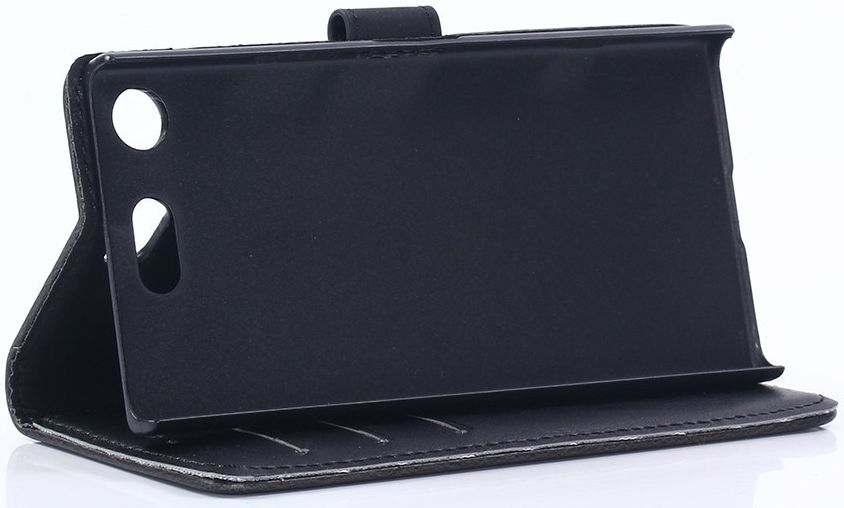 Sony Xperia XZ1 Retro Portemonnee Hoesje Zwart afbeelding 5