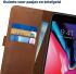 Rosso Deluxe Apple iPhone 7/8 Plus Hoesje Echt Leer Book Case Bruin afbeelding 5