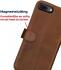 Rosso Deluxe Apple iPhone 7/8 Plus Hoesje Echt Leer Book Case Bruin afbeelding 8