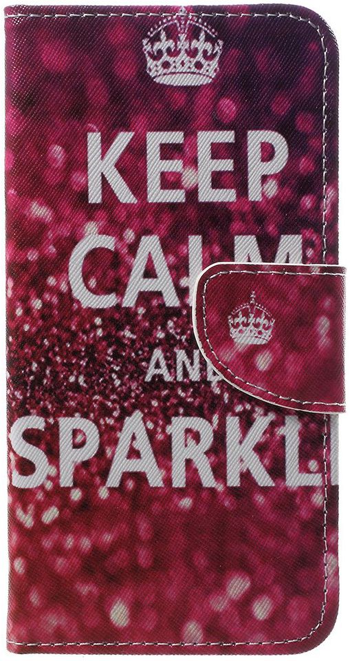 Nokia 8 Portemonnee Hoesje Print Keep Calm afbeelding 1