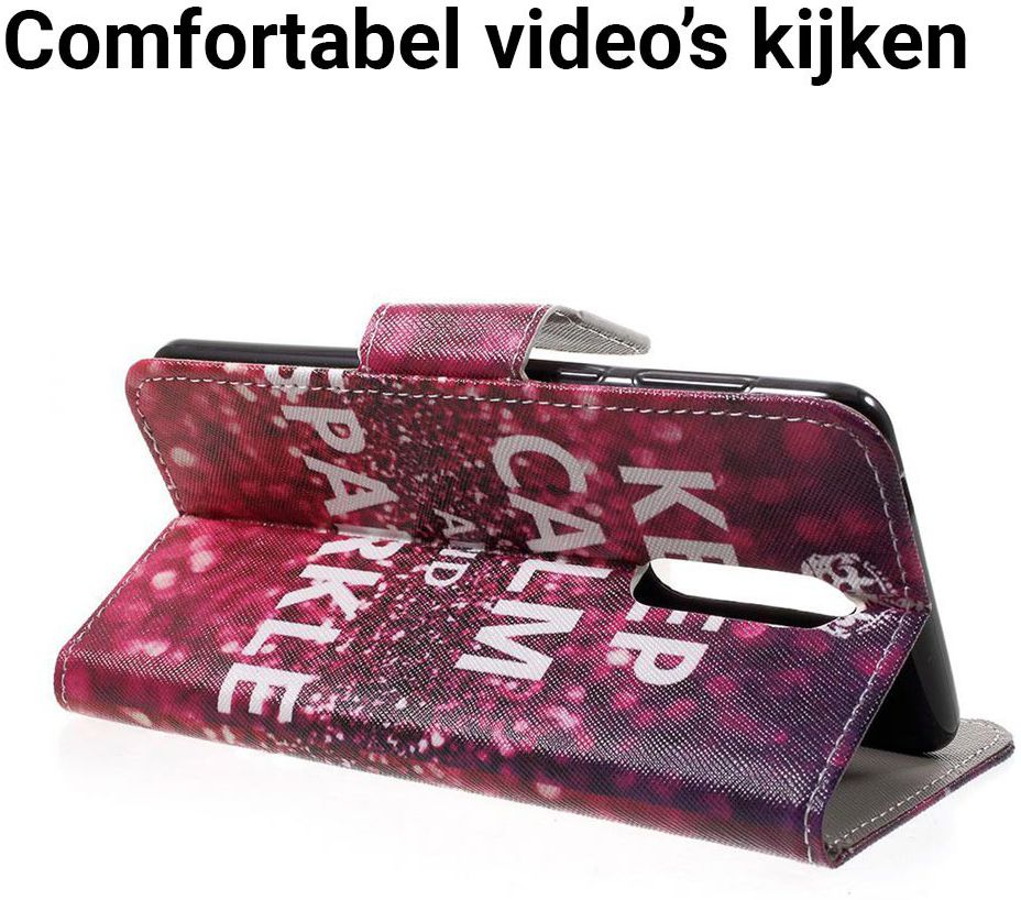 Nokia 8 Portemonnee Hoesje Print Keep Calm afbeelding 6