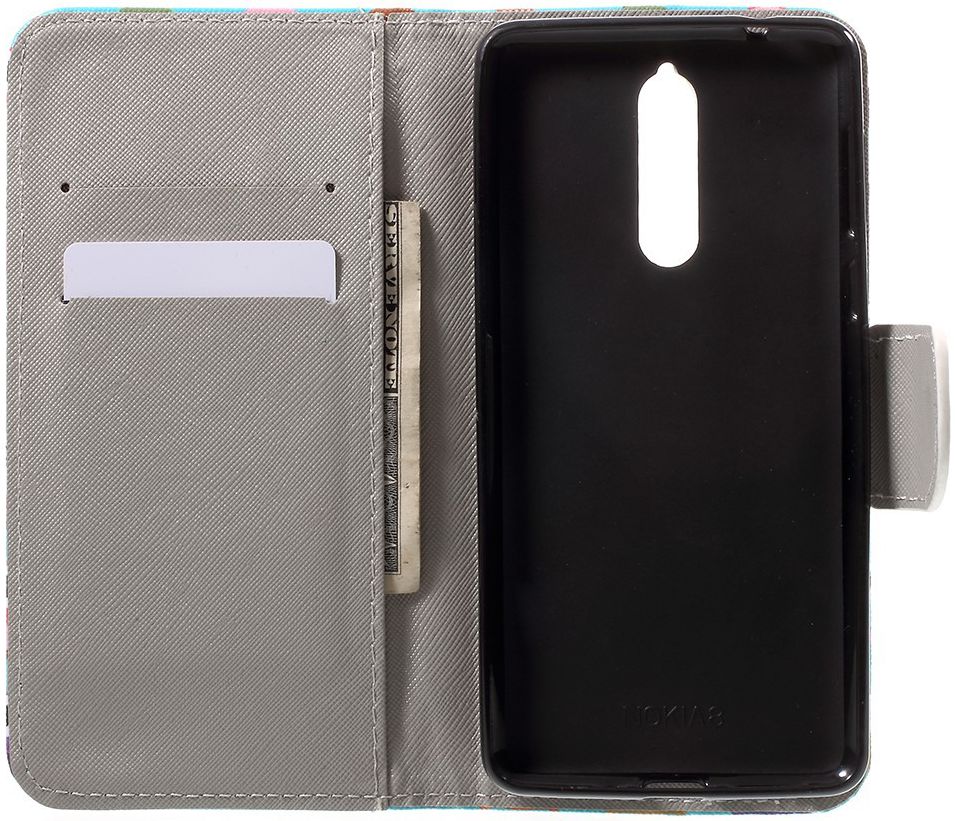 Nokia 8 Portemonnee Hoesje Print Keep Calm afbeelding 7