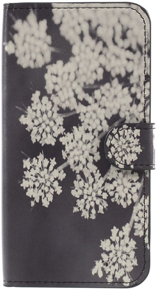 Samsung Galaxy J7 (2017) Portemonnee Hoesje Print White Flower afbeelding 3
