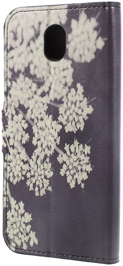 Samsung Galaxy J7 (2017) Portemonnee Hoesje Print White Flower afbeelding 4
