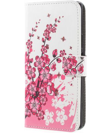 Sony Xperia XZ1 Portemonnee Hoesje met Blossom Print Hoesjes