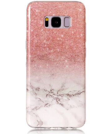 Samsung Galaxy S8 TPU Back Cover Roze Wit Hoesjes